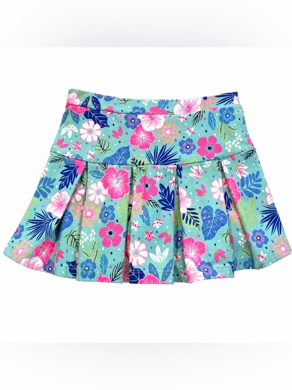 Tommy Bahama Girl’s Sz 4 Bright Floral Pleated Skirt with built in Shorts Skort